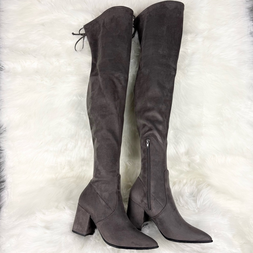 Also Froredia Over The Knee Thigh High Boots in Charcoal Grey